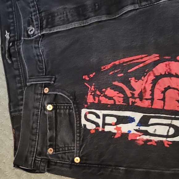 Levi's painted Worked Moto Jean's Vintage SP5DER - Picture 7 of 10